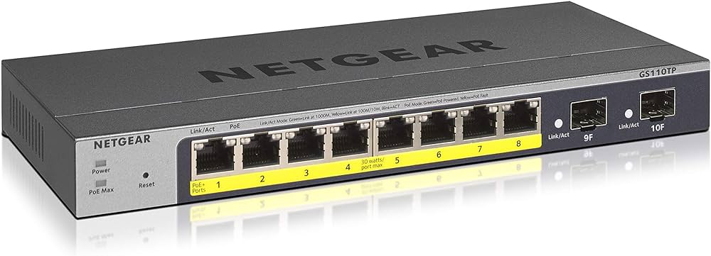 Netgear GS110 TB Combo (Including 2x ASF85-24-X2-D SFP) - New