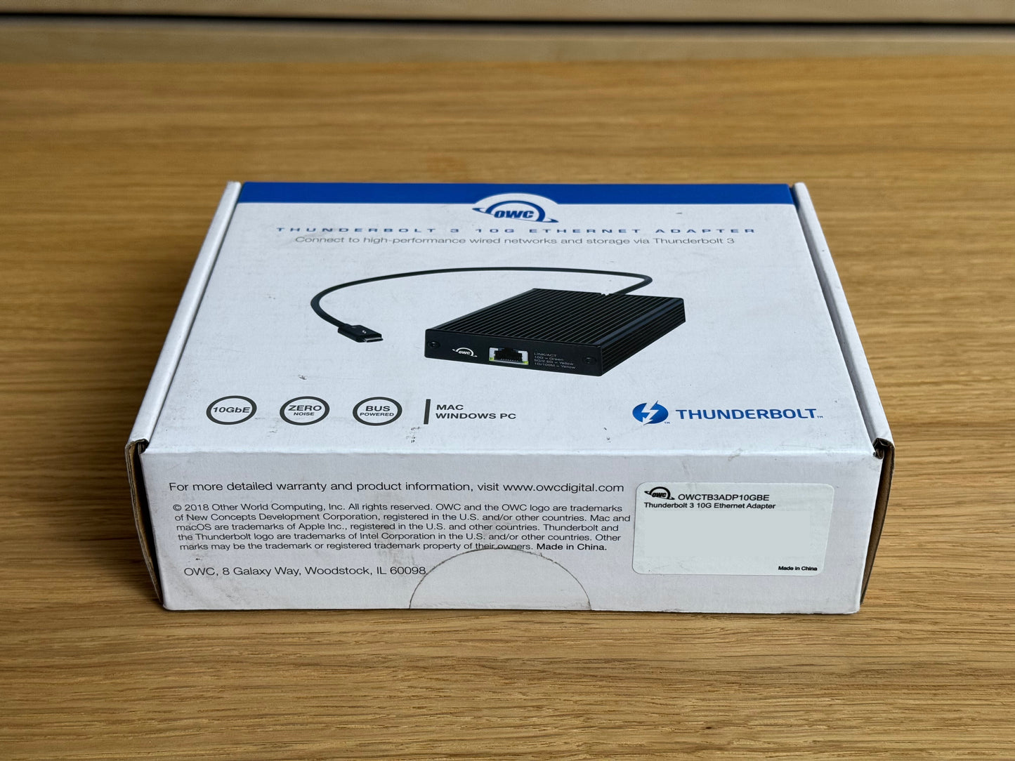 OWC Thunderbolt 3 10G Ethernet Adapter - New